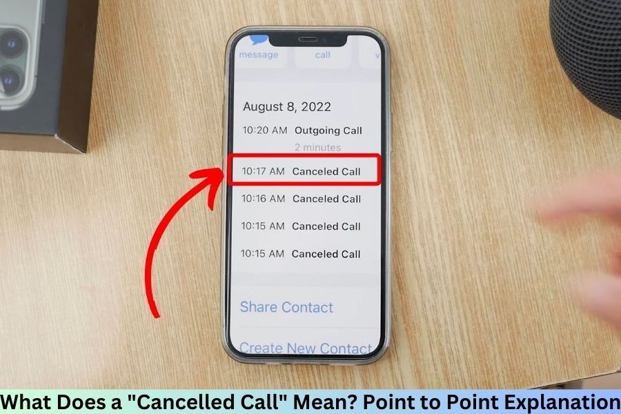 what does cancelled call mean